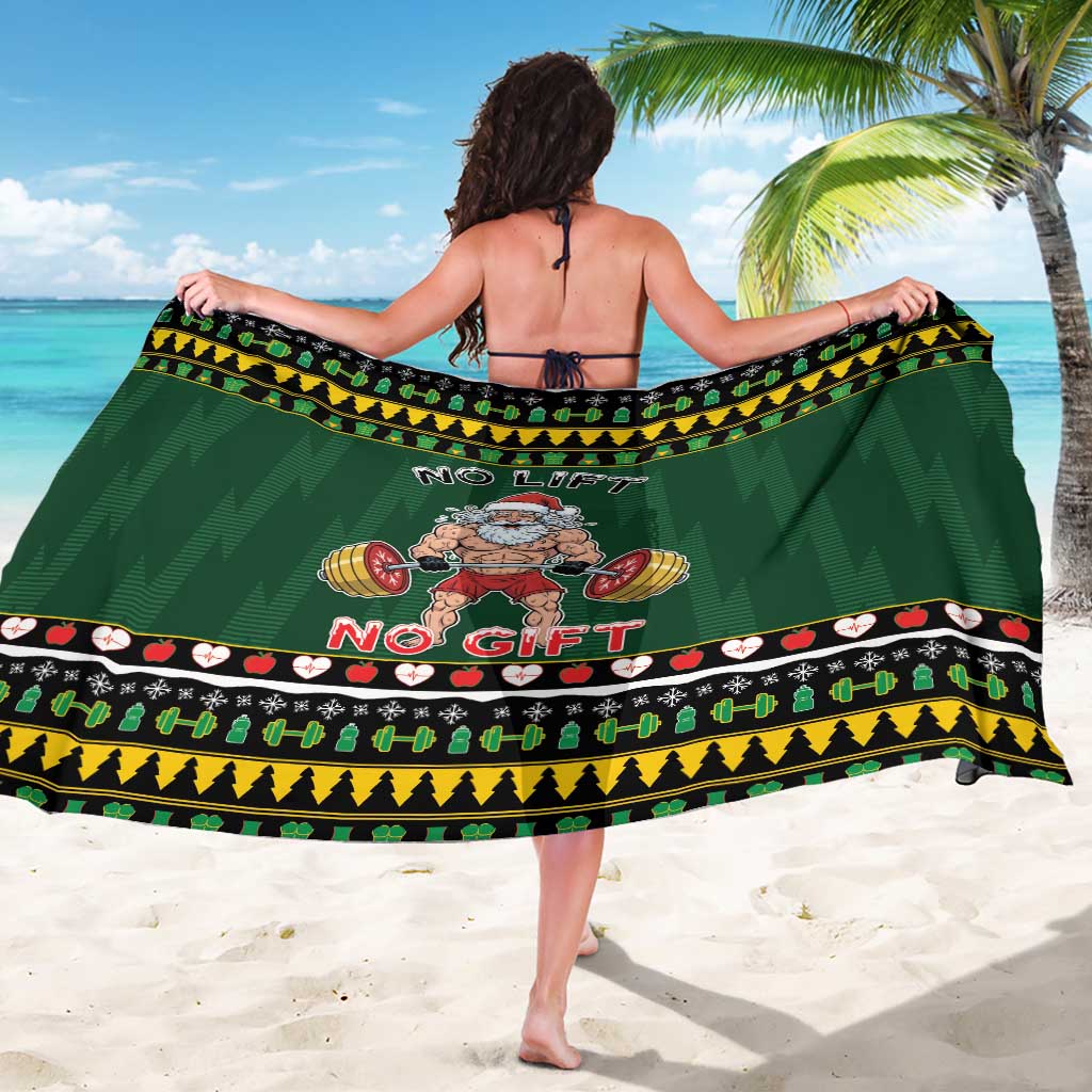 Xmas Gymer Christmas Sarong No Lift No Gift - Wonder Print Shop