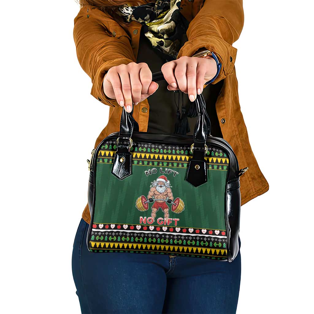 Xmas Gymer Christmas Shoulder Handbag No Lift No Gift - Wonder Print Shop