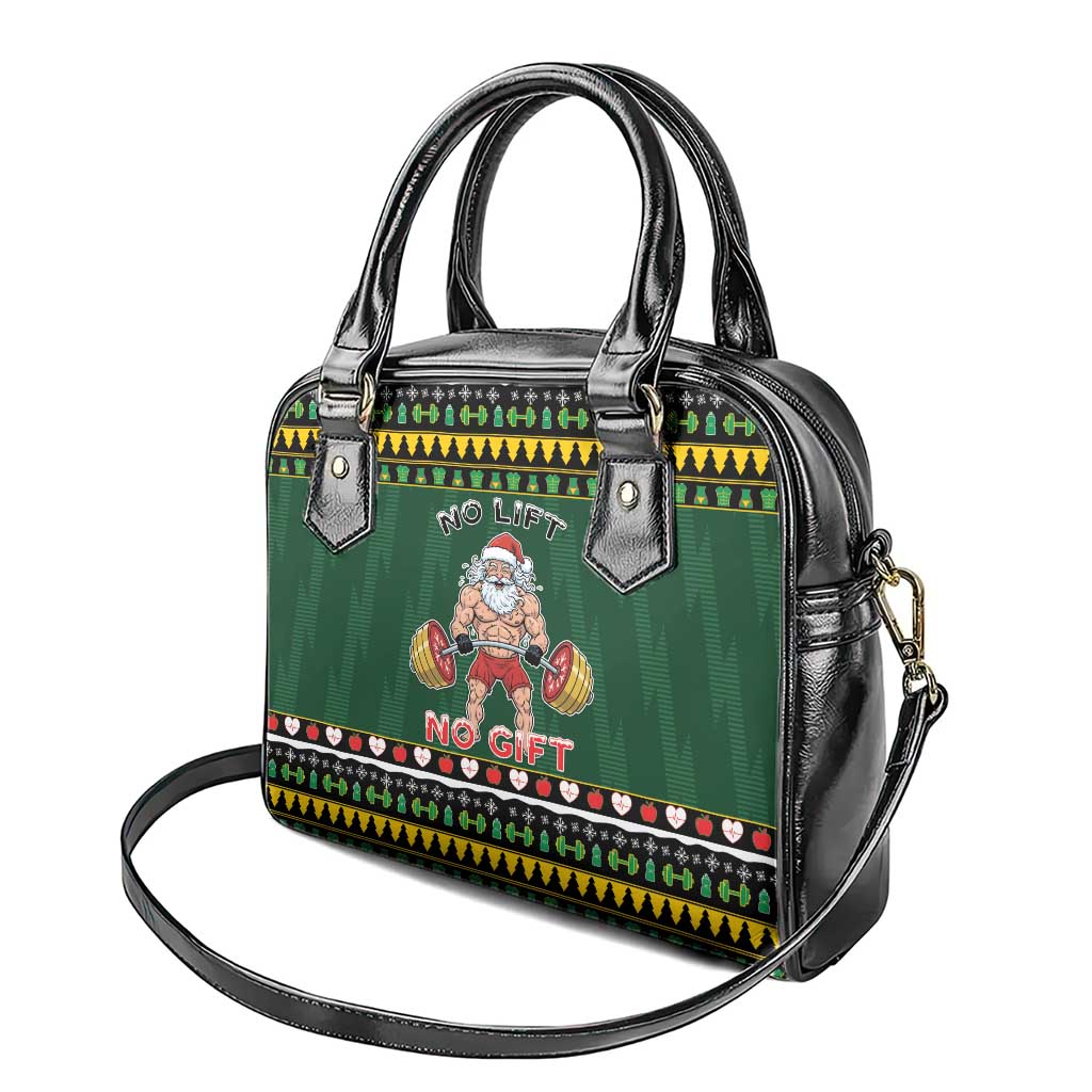 Xmas Gymer Christmas Shoulder Handbag No Lift No Gift - Wonder Print Shop