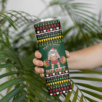 Xmas Gymer Christmas Skinny Tumbler No Lift No Gift - Wonder Print Shop