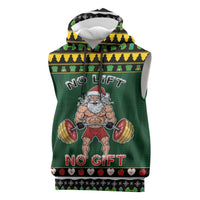 Xmas Gymer Christmas Sleeveless Hoodie No Lift No Gift - Wonder Print Shop
