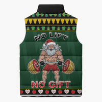 Xmas Gymer Christmas Sleeveless Puffer Jacket No Lift No Gift - Wonder Print Shop