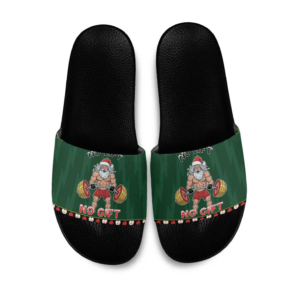 Xmas Gymer Christmas Slide Sandals No Lift No Gift - Wonder Print Shop