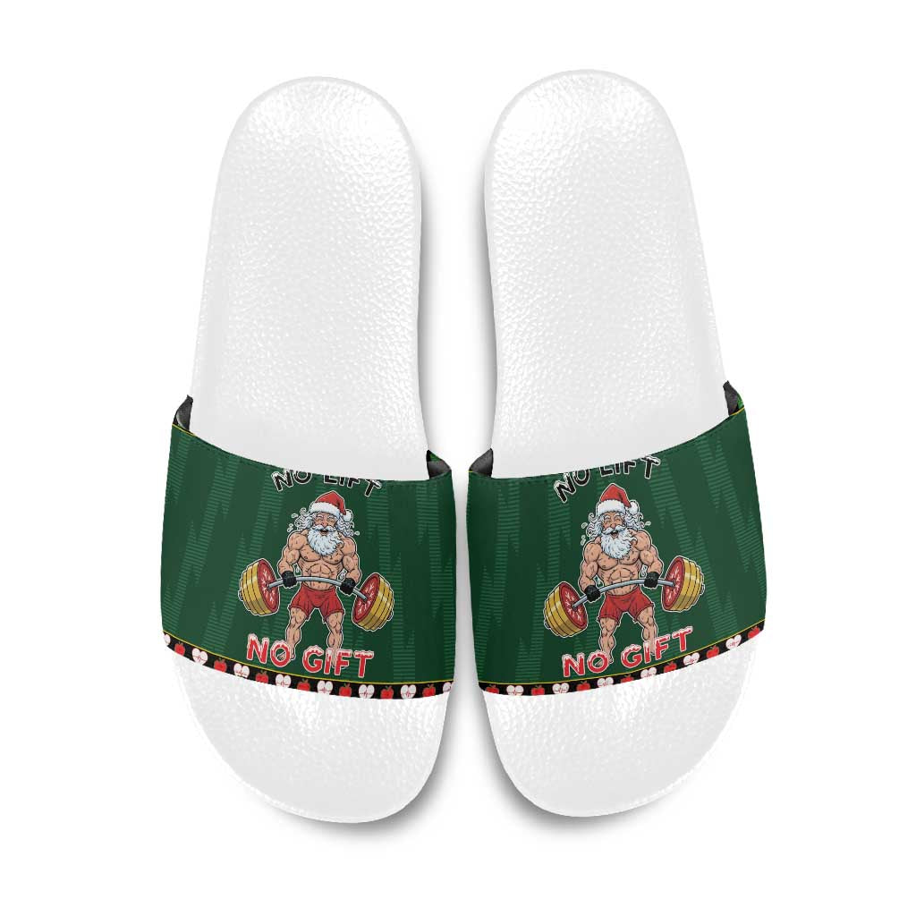 Xmas Gymer Christmas Slide Sandals No Lift No Gift - Wonder Print Shop