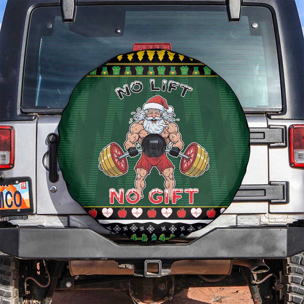 Xmas Gymer Christmas Spare Tire Cover No Lift No Gift - Wonder Print Shop