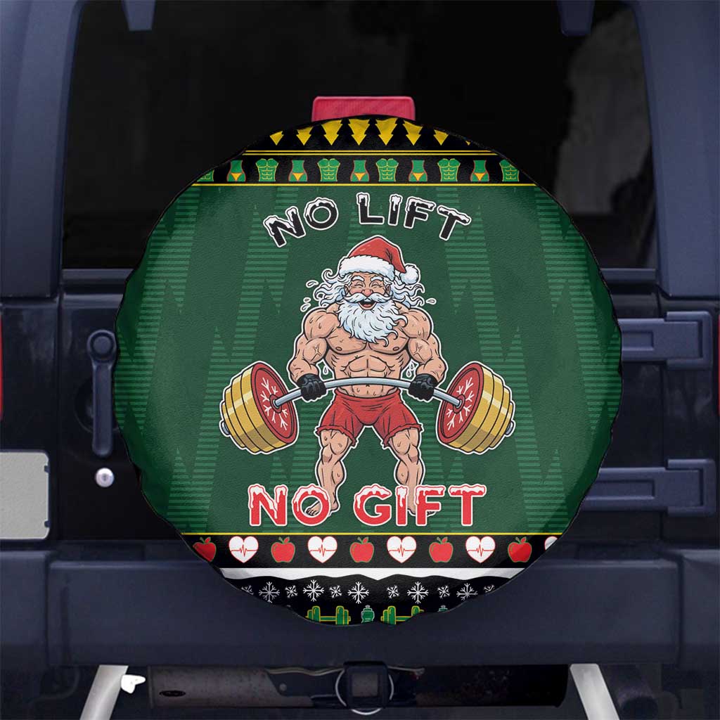 Xmas Gymer Christmas Spare Tire Cover No Lift No Gift - Wonder Print Shop