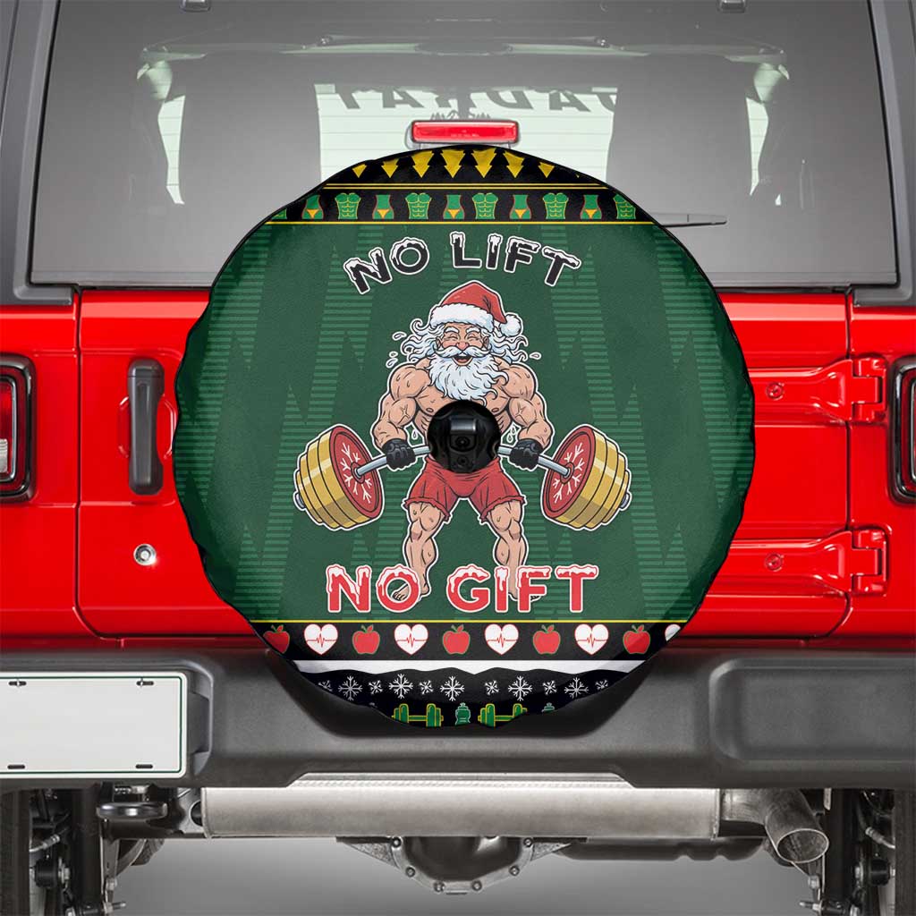 Xmas Gymer Christmas Spare Tire Cover No Lift No Gift - Wonder Print Shop