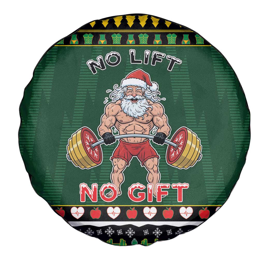 Xmas Gymer Christmas Spare Tire Cover No Lift No Gift - Wonder Print Shop