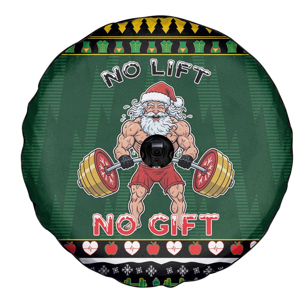 Xmas Gymer Christmas Spare Tire Cover No Lift No Gift - Wonder Print Shop