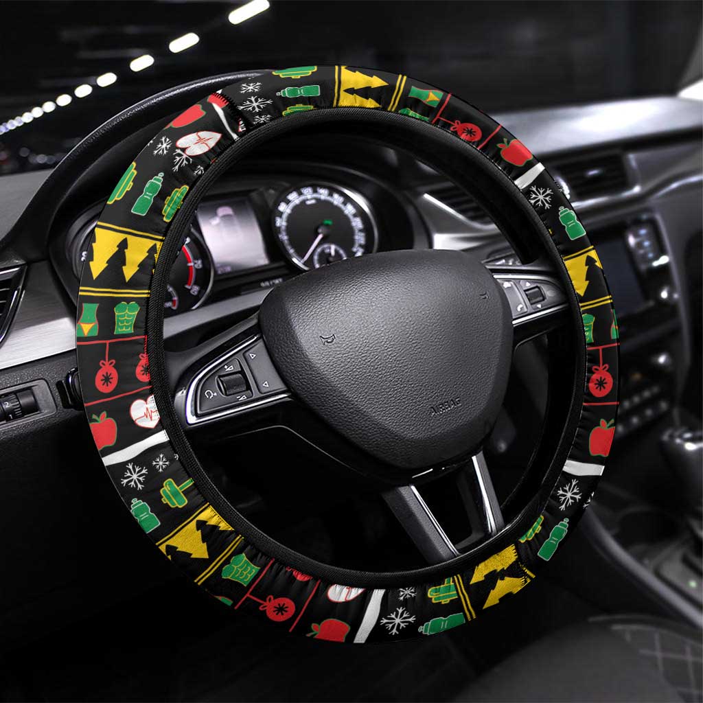 Xmas Gymer Christmas Steering Wheel Cover No Lift No Gift - Wonder Print Shop