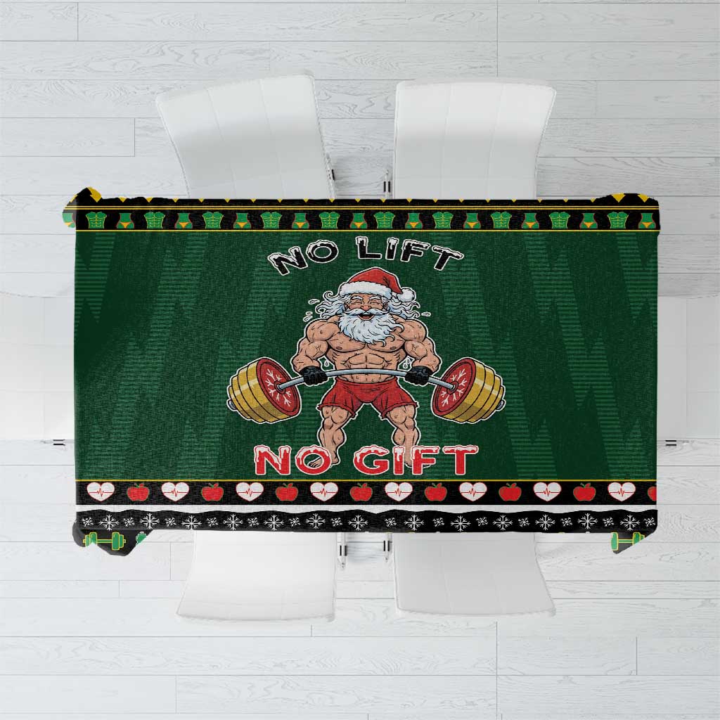Xmas Gymer Christmas Tablecloth No Lift No Gift - Wonder Print Shop