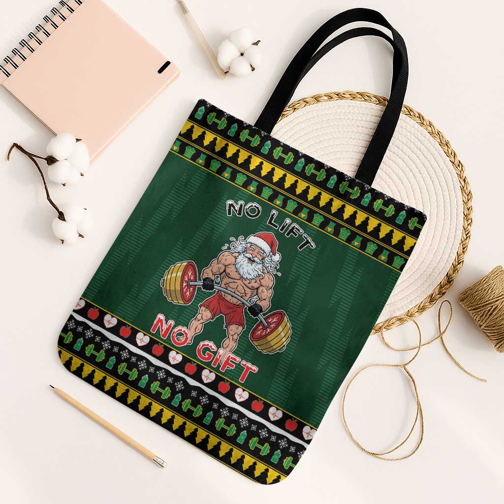 Xmas Gymer Christmas Tote Bag No Lift No Gift - Wonder Print Shop