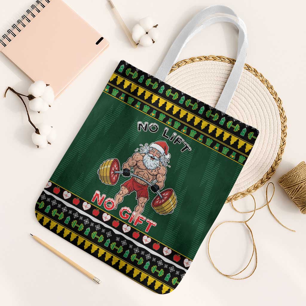 Xmas Gymer Christmas Tote Bag No Lift No Gift - Wonder Print Shop