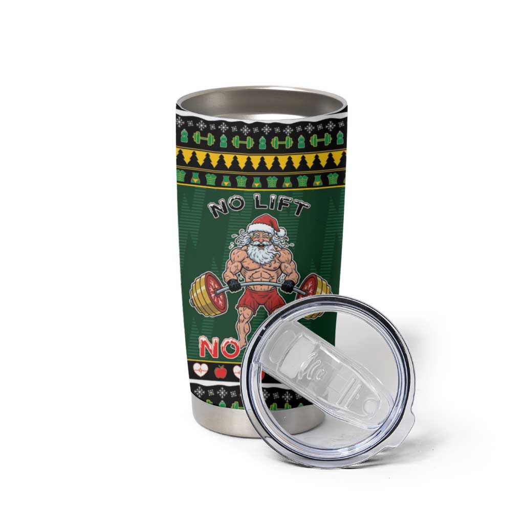 Xmas Gymer Christmas Tumbler Cup No Lift No Gift - Wonder Print Shop