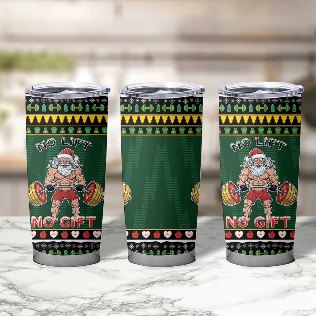 Xmas Gymer Christmas Tumbler Cup No Lift No Gift - Wonder Print Shop