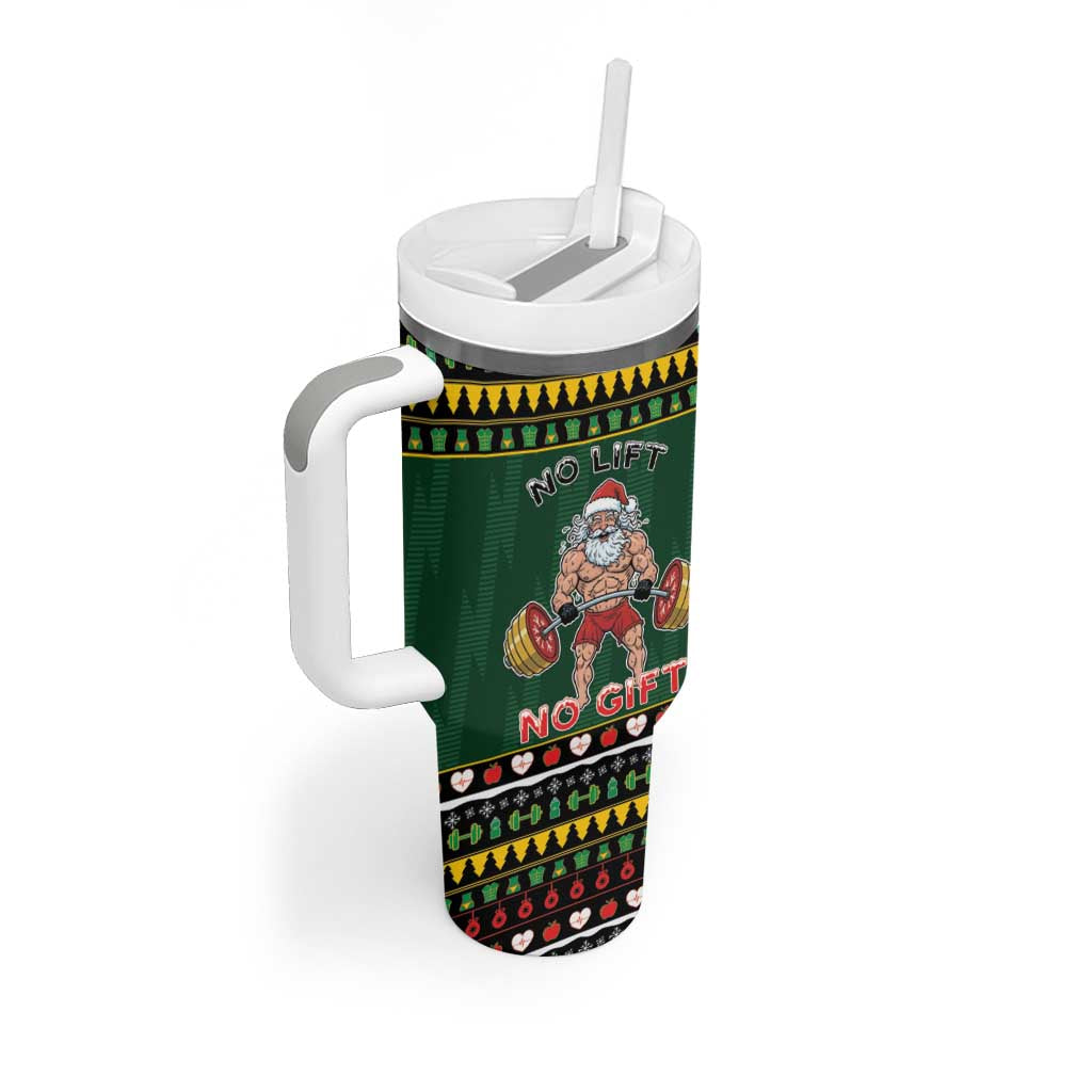 Xmas Gymer Christmas Tumbler With Handle No Lift No Gift - Wonder Print Shop