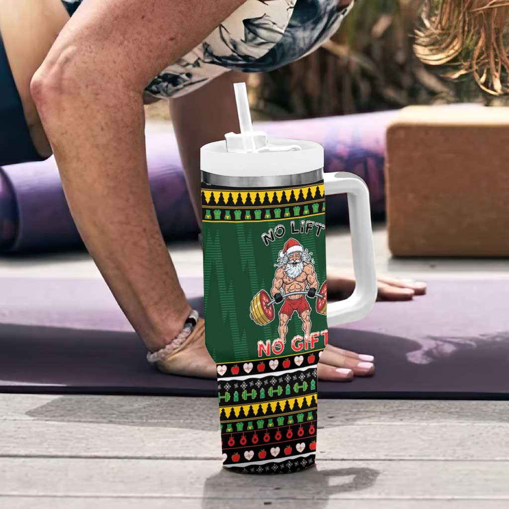 Xmas Gymer Christmas Tumbler With Handle No Lift No Gift - Wonder Print Shop