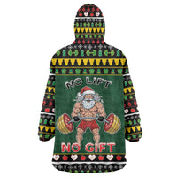 Xmas Gymer Christmas Wearable Blanket Hoodie No Lift No Gift - Wonder Print Shop