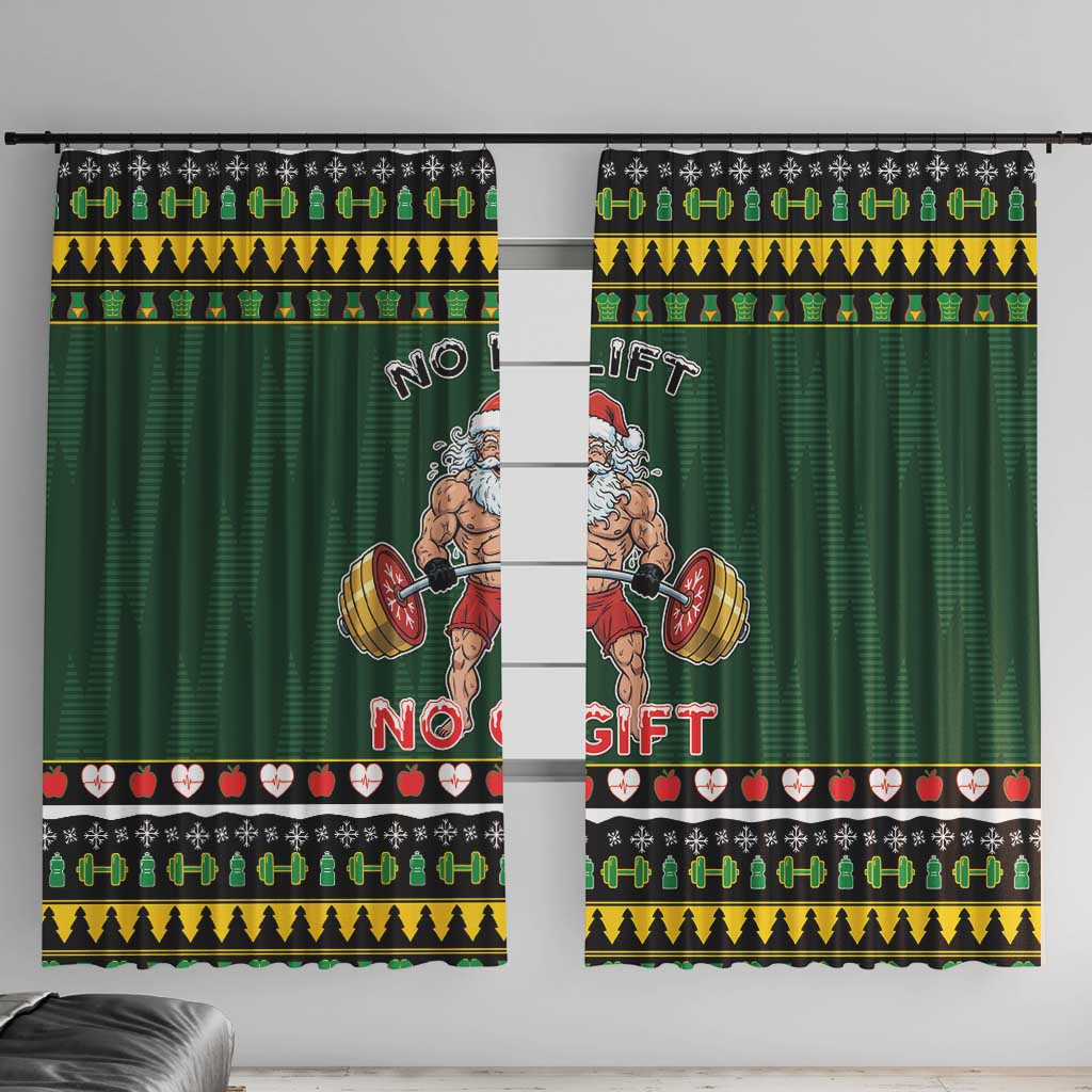 Xmas Gymer Christmas Window Curtain No Lift No Gift - Wonder Print Shop