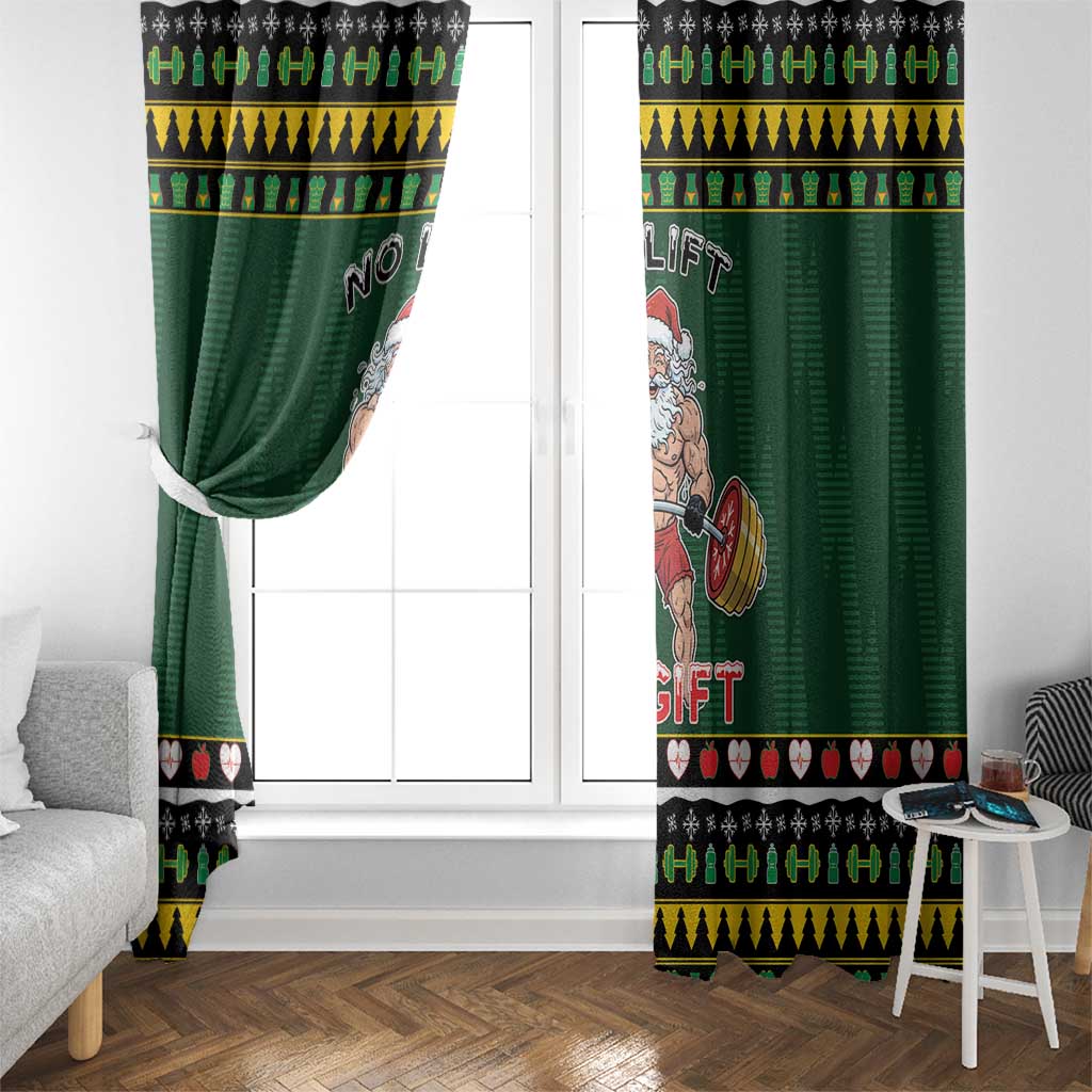 Xmas Gymer Christmas Window Curtain No Lift No Gift - Wonder Print Shop
