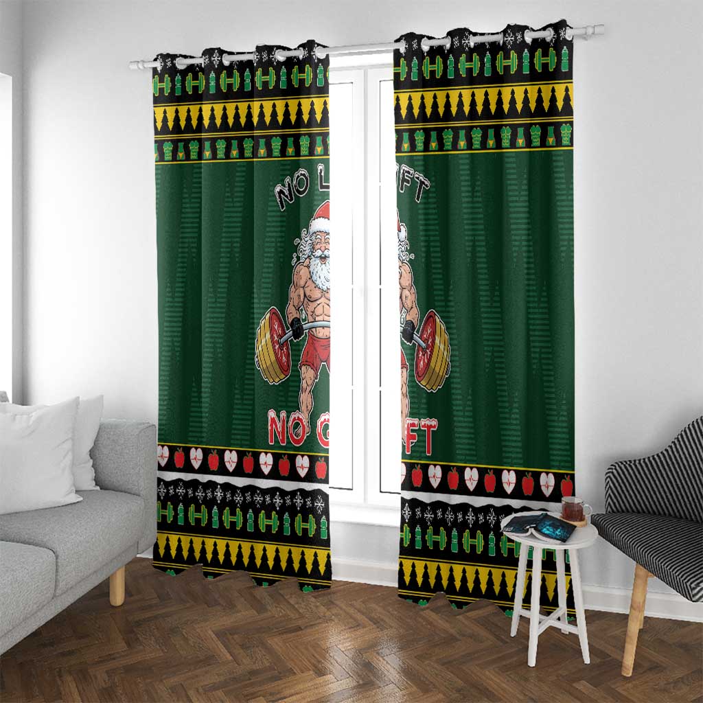 Xmas Gymer Christmas Window Curtain No Lift No Gift - Wonder Print Shop