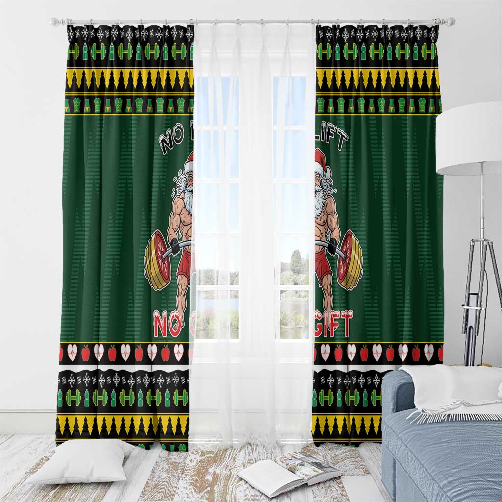 Xmas Gymer Christmas Window Curtain No Lift No Gift - Wonder Print Shop