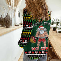 Xmas Gymer Christmas Women Casual Shirt No Lift No Gift - Wonder Print Shop