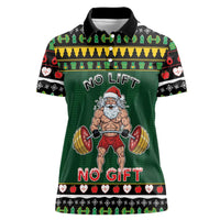Xmas Gymer Christmas Women Polo Shirt No Lift No Gift - Wonder Print Shop