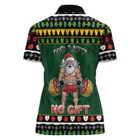Xmas Gymer Christmas Women Polo Shirt No Lift No Gift - Wonder Print Shop