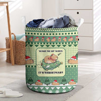 Capybara Christmas Laundry Basket Wake Me Up When It's Christmas - Wonder Print Shop
