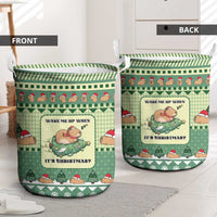 Capybara Christmas Laundry Basket Wake Me Up When It's Christmas - Wonder Print Shop