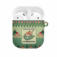 Capybara Christmas AirPods Case Wake Me Up When It's Christmas - Wonder Print Shop