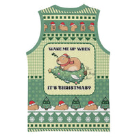 Capybara Christmas Basketball Jersey Wake Me Up When It's Christmas - Wonder Print Shop