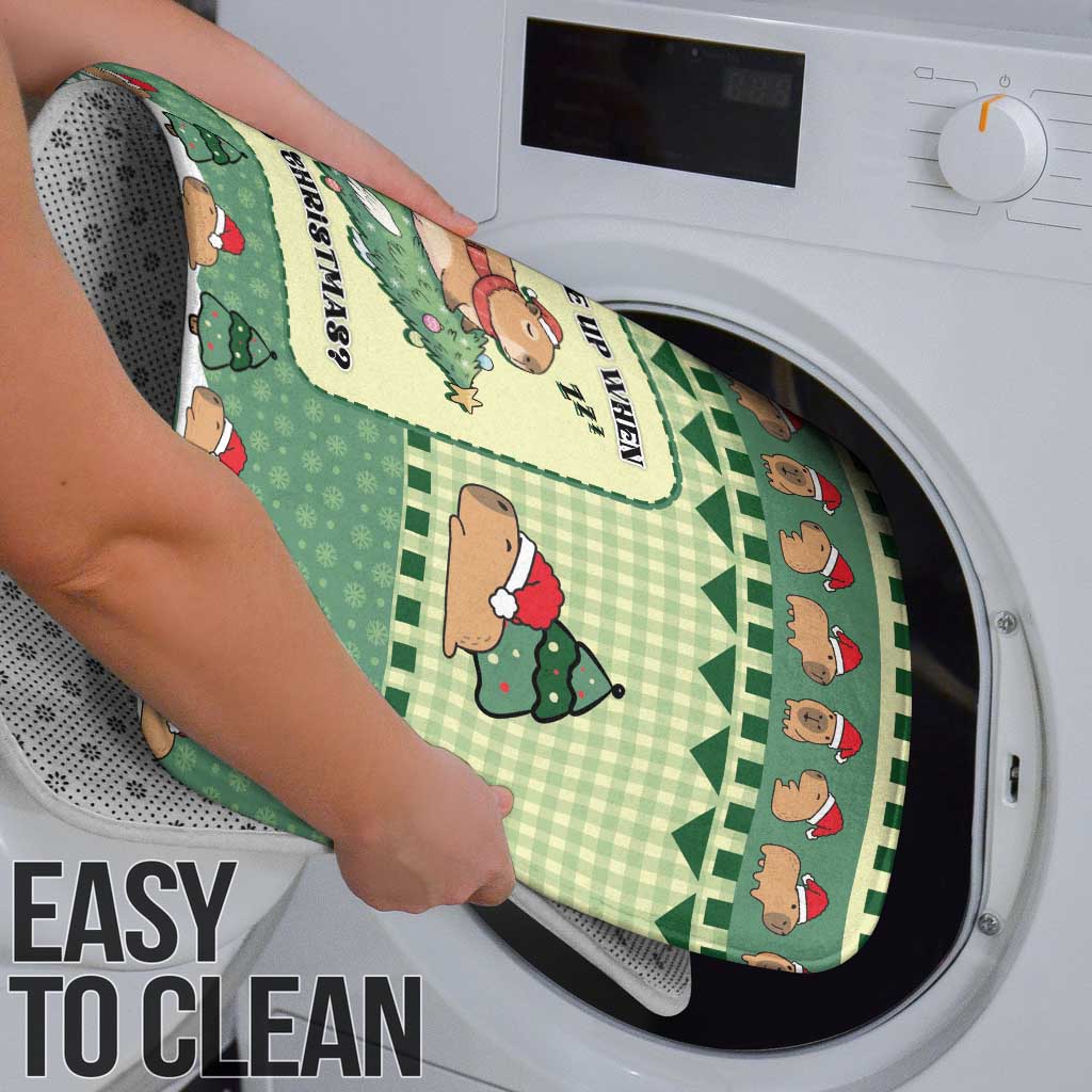 Capybara Christmas Bathroom Set Wake Me Up When It's Christmas - Wonder Print Shop