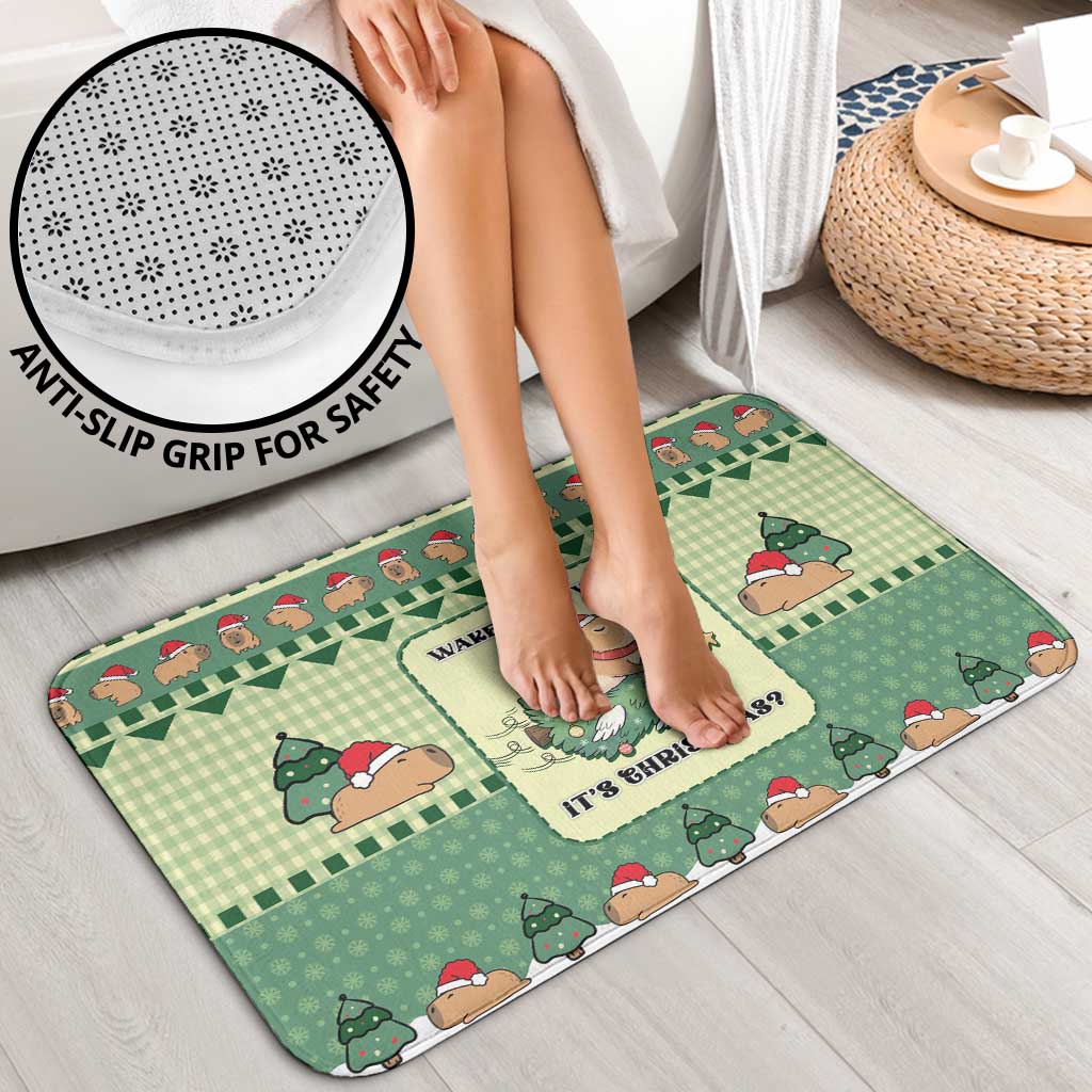 Capybara Christmas Bathroom Set Wake Me Up When It's Christmas - Wonder Print Shop