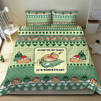 Capybara Christmas Bedding Set Wake Me Up When It's Christmas - Wonder Print Shop