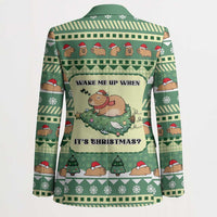Capybara Christmas Blazer Wake Me Up When It's Christmas - Wonder Print Shop