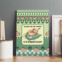 Capybara Christmas Canvas Wall Art Wake Me Up When It's Christmas - Wonder Print Shop