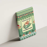 Capybara Christmas Canvas Wall Art Wake Me Up When It's Christmas - Wonder Print Shop