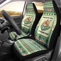Capybara Christmas Car Seat Cover Wake Me Up When It's Christmas - Wonder Print Shop