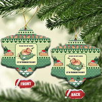 Capybara Christmas Ceramic Ornament Wake Me Up When It's Christmas - Wonder Print Shop