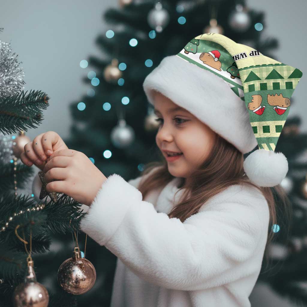 Capybara Christmas Santa Hat Wake Me Up When It's Christmas - Wonder Print Shop