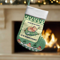 Capybara Christmas Stocking Wake Me Up When It's Christmas - Wonder Print Shop