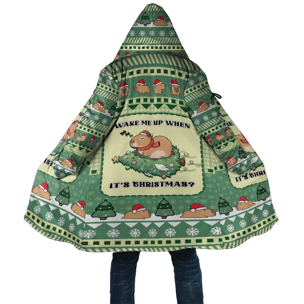 Capybara Christmas Cloak Wake Me Up When It's Christmas - Wonder Print Shop