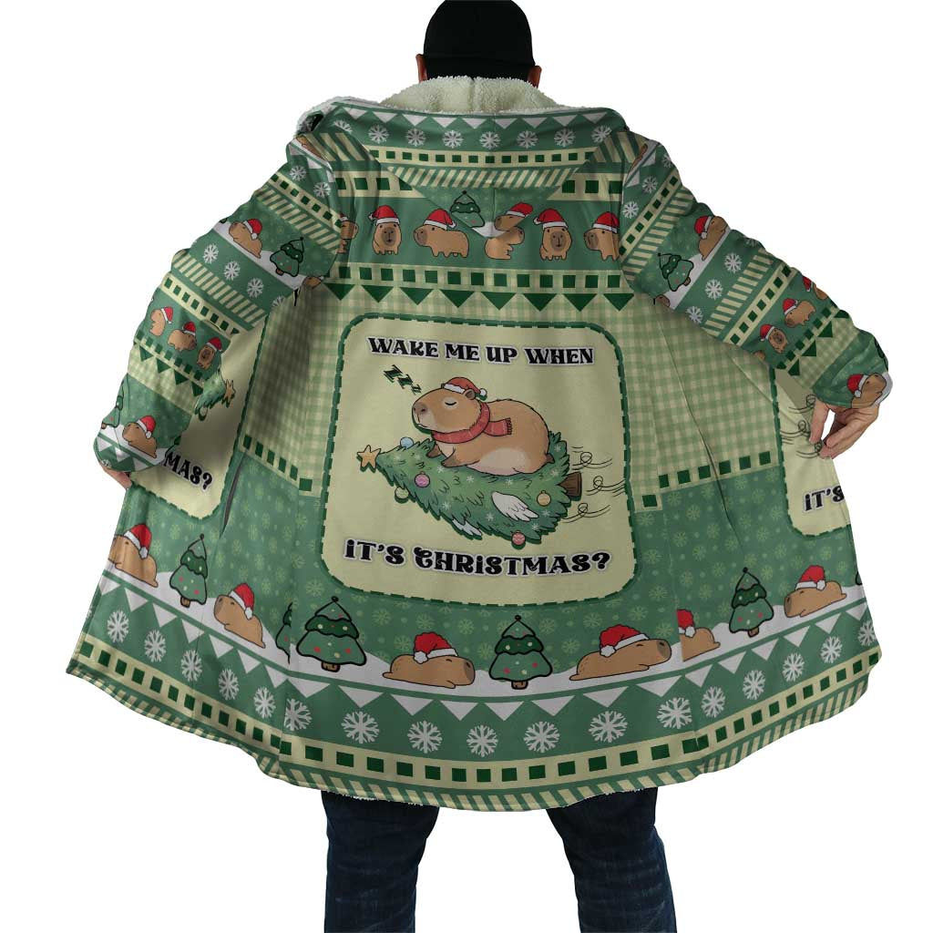 Capybara Christmas Cloak Wake Me Up When It's Christmas - Wonder Print Shop