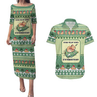 Capybara Christmas Couples Matching Puletasi and Hawaiian Shirt Wake Me Up When It's Christmas - Wonder Print Shop