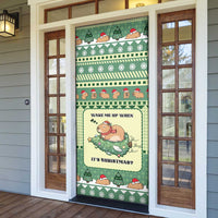 Capybara Christmas Door Cover Wake Me Up When It's Christmas - Wonder Print Shop
