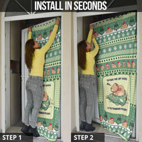 Capybara Christmas Door Cover Wake Me Up When It's Christmas - Wonder Print Shop