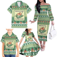 Capybara Christmas Family Matching Off The Shoulder Long Sleeve Dress and Hawaiian Shirt Wake Me Up When It's Christmas - Wonder Print Shop
