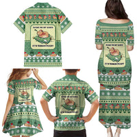 Capybara Christmas Family Matching Puletasi and Hawaiian Shirt Wake Me Up When It's Christmas - Wonder Print Shop